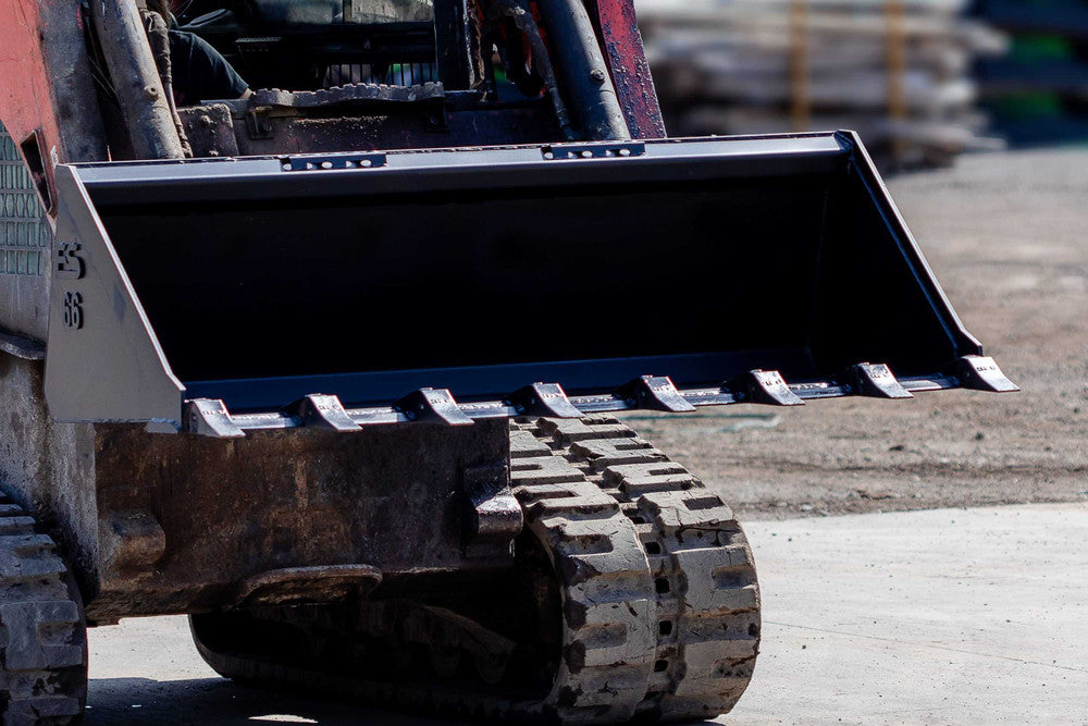Express Steel | Standard Tooth Bucket | SKU ES-STTB-0066 | Width 66" | Hydraulic Flow 0 To 25 GPM | For Skid Steers