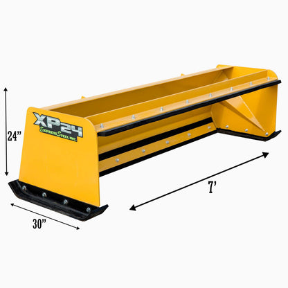 Express Steel | Pullback Snow Pusher | Model 7′ XP24 | SKU ES924PB07 | Width 7′ | Horsepower 30+ HP | Hydraulic Flow 0 To 25 GPM | For Tractor, Skid Steer & Loader