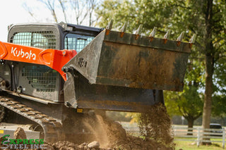 Express Steel 4-in-1 Multi-Purpose Bucket (Dozer Blade, Bucket, Grapple, & land Leveler) | Width 72" | 15-25 GPM | For Skid Steers