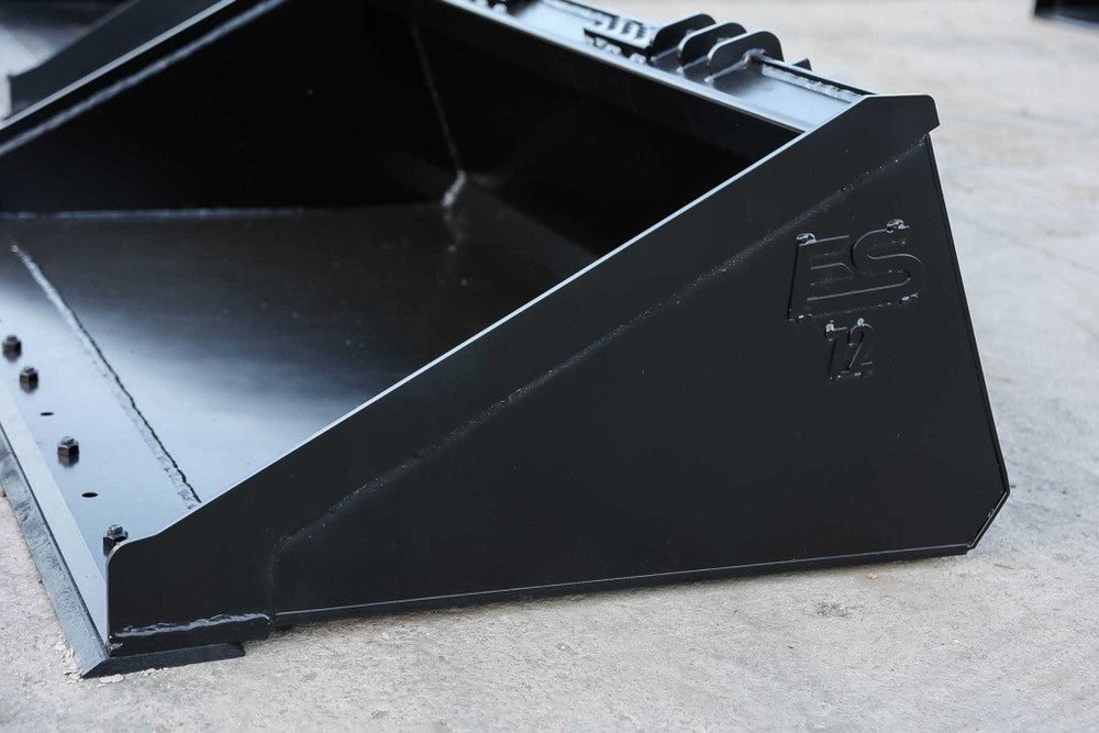 Express Steel | Heavy Duty Smooth Bucket | SKU ES-HDSB-0072 | Width 72" | Hydraulic Flow 17 To 25 GPM | For Skid Steers