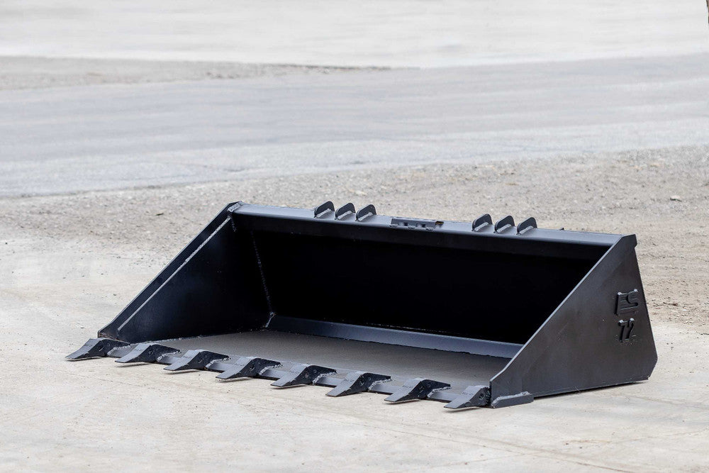 Express Steel | Heavy Duty Tooth Bucket | SKU ES-HDTB-0072 | Width 72" | Hydraulic Flow 18 To 25 GPM | For Skid Steers