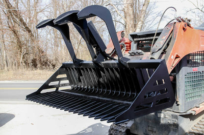 Express Steel | Rock Bucket Grapple | Model ES20230 | 36" Opening Width | Heavy-Duty Land Clearing & Material Handling | Hydraulic Flow 8 to 12 GPM | For Skid Steer