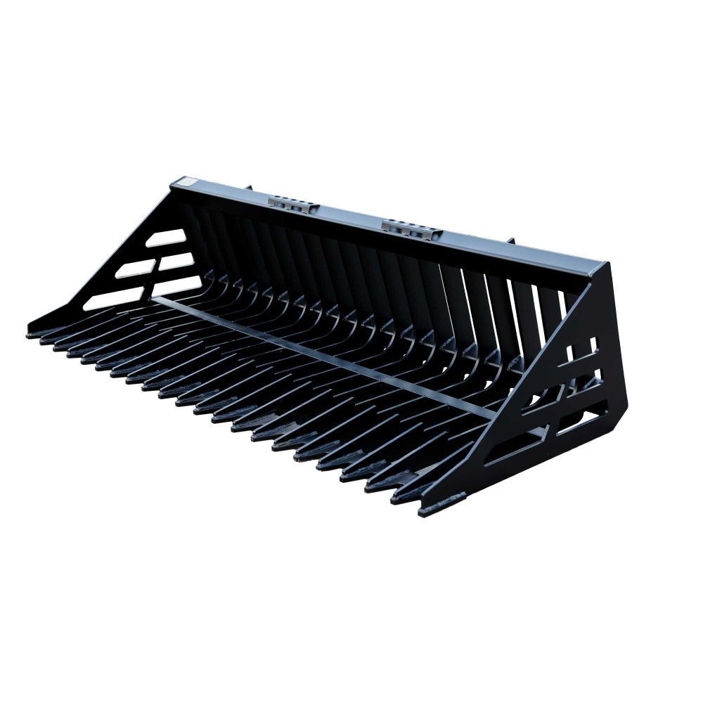 Express Steel | Heavy-Duty Rock Bucket | SKU ES30020 | Width 72" | Hydraulic Flow 18 To 25 GPM | For Skid Steer Loaders