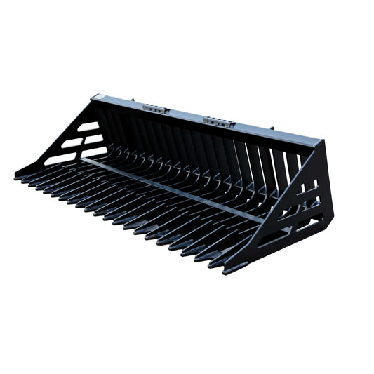 Express Steel 6' Heavy-Duty Rock Bucket | Width 72" | 18-25 GPM | For Skid Steer Loaders