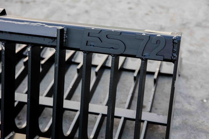 Express Steel | Heavy-Duty Rock Bucket | SKU ES30020 | Width 72" | Hydraulic Flow 18 To 25 GPM | For Skid Steer Loaders