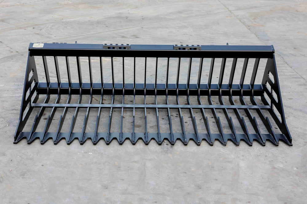 Express Steel | Heavy-Duty Rock Bucket | SKU ES30020 | Width 72" | Hydraulic Flow 18 To 25 GPM | For Skid Steer Loaders