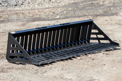 Express Steel | Heavy-Duty Rock Bucket | SKU ES30020 | Width 72" | Hydraulic Flow 18 To 25 GPM | For Skid Steer Loaders