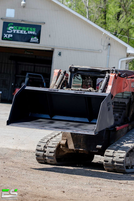 Express Steel | Snow/Mulch Bucket | SKU ES-STSMB-0072 | Width 72" | Hydraulic Flow 15 To 25 GPM | For Skid Steers