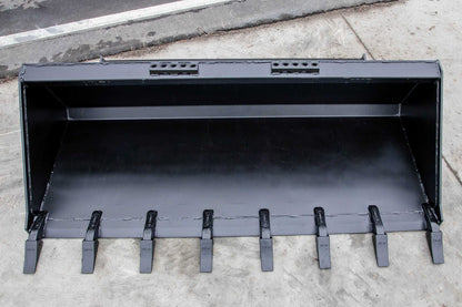 Express Steel | Standard Tooth Bucket | SKU ES-STTB-0072 | Width 72" | Hydraulic Flow Up To 20 GPM | For Skid Steers