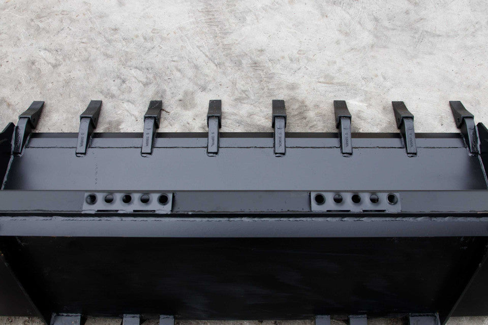 Express Steel | Standard Tooth Bucket | SKU ES-STTB-0072 | Width 72" | Hydraulic Flow Up To 20 GPM | For Skid Steers