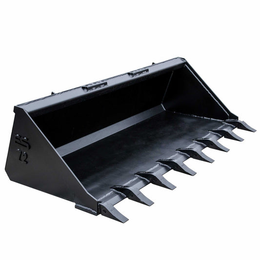 Express Steel | Standard Tooth Bucket | SKU ES-STTB-0072 | Width 72" | Hydraulic Flow Up To 20 GPM | For Skid Steers