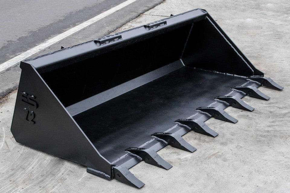 Express Steel | Standard Tooth Bucket | SKU ES-STTB-0072 | Width 72" | Hydraulic Flow Up To 20 GPM | For Skid Steers