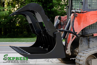 Express Steel | Root Grapple | Model 72" XHD | SKU ES20130 | Width 72" | Hydraulic Flow 15 To 25 GPM | For Skid Steers