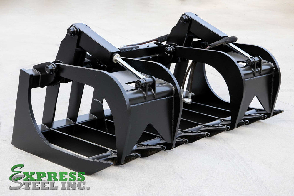 Express Steel | Root Grapple | Model 72" XHD | SKU ES20130 | Width 72" | Hydraulic Flow 15 To 25 GPM | For Skid Steers