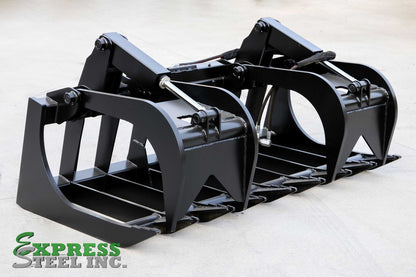 Express Steel | Root Grapple | Model 72" XHD | SKU ES20130 | Width 72" | Hydraulic Flow 15 To 25 GPM | For Skid Steers