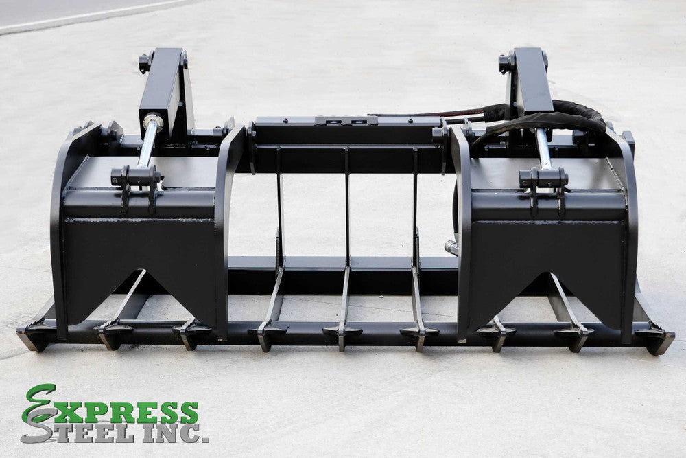 Express Steel | Root Grapple | Model 72" XHD | SKU ES20130 | Width 72" | Hydraulic Flow 15 To 25 GPM | For Skid Steers
