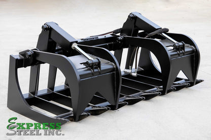 Express Steel | Root Grapple | Model 72" XHD | SKU ES20130 | Width 72" | Hydraulic Flow 15 To 25 GPM | For Skid Steers