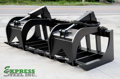 Express Steel | Root Grapple | Model 72" XHD | SKU ES20130 | Width 72" | Hydraulic Flow 15 To 25 GPM | For Skid Steers
