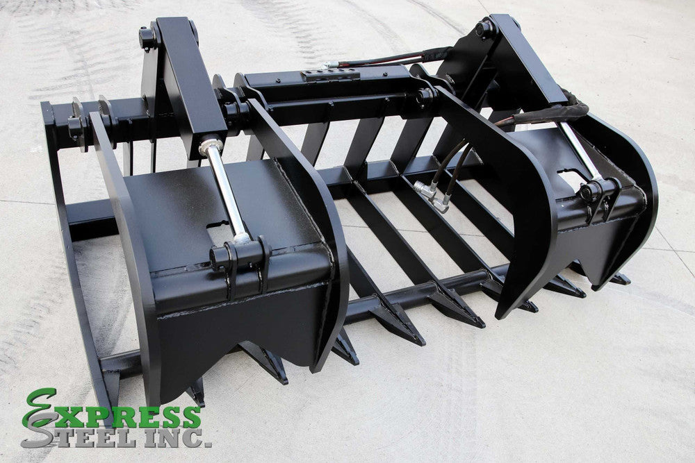 Express Steel | Root Grapple | Model 72" XHD | SKU ES20130 | Width 72" | Hydraulic Flow 15 To 25 GPM | For Skid Steers