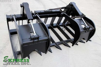Express Steel | Root Grapple | Model 72" XHD | SKU ES20130 | Width 72" | Hydraulic Flow 15 To 25 GPM | For Skid Steers
