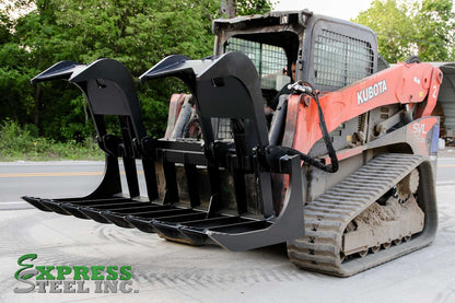 Express Steel | Root Grapple | Model 72" XHD | SKU ES20130 | Width 72" | Hydraulic Flow 15 To 25 GPM | For Skid Steers