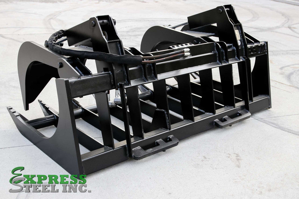 Express Steel | Root Grapple | Model 72" XHD | SKU ES20130 | Width 72" | Hydraulic Flow 15 To 25 GPM | For Skid Steers
