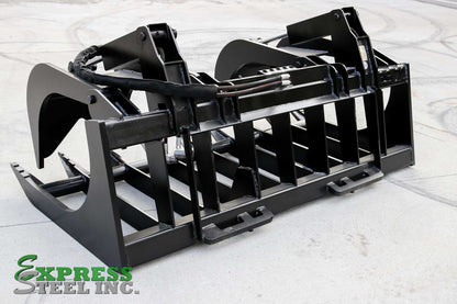 Express Steel | Root Grapple | Model 72" XHD | SKU ES20130 | Width 72" | Hydraulic Flow 15 To 25 GPM | For Skid Steers