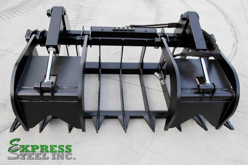 Express Steel | Root Grapple | Model 72" XHD | SKU ES20130 | Width 72" | Hydraulic Flow 15 To 25 GPM | For Skid Steers