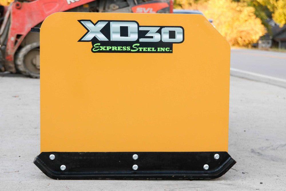 Express Steel | Snow Pusher | Model XD30 Pullback | SKU ES9X30PB08 | Width 8' | Hydraulic Flow 18 To 25 GPM | For Tractor & Skid Steers