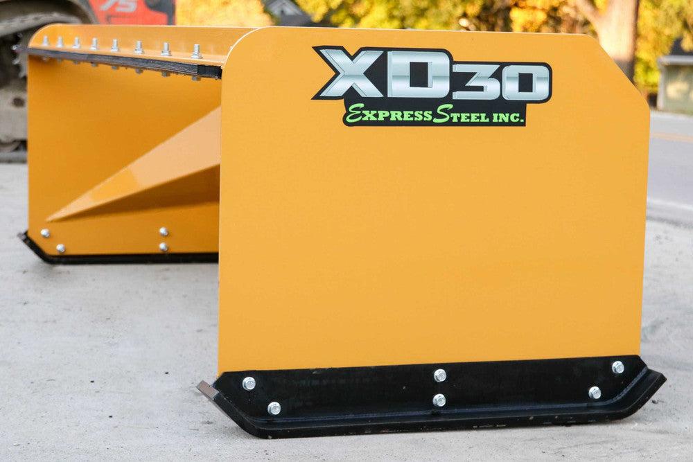 Express Steel | Snow Pusher | Model XD30 Pullback | SKU ES9X30PB08 | Width 8' | Hydraulic Flow 18 To 25 GPM | For Tractor & Skid Steers