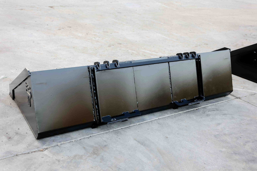 Express Steel | Smooth Bucket | Model Heavy Duty 84" | SKU ES-HDSB-0084 | Capacity 0.73 Cubic Yard | Durable American-Made Steel | Horsepower Up to 70 HP | For Skid Steers