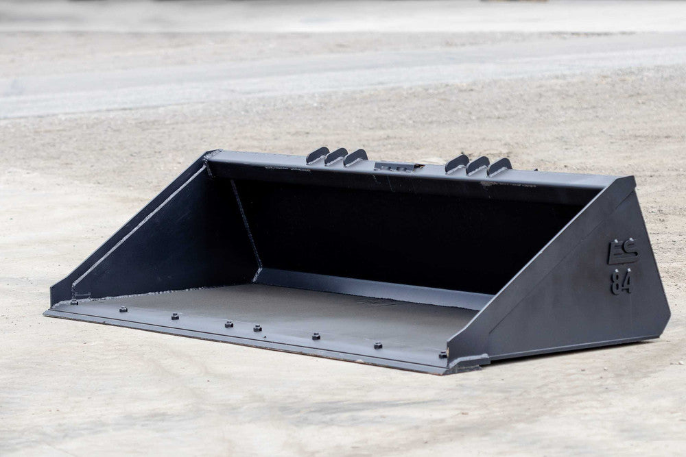 Express Steel | Smooth Bucket | Model Heavy Duty 84" | SKU ES-HDSB-0084 | Capacity 0.73 Cubic Yard | Durable American-Made Steel | Horsepower Up to 70 HP | For Skid Steers