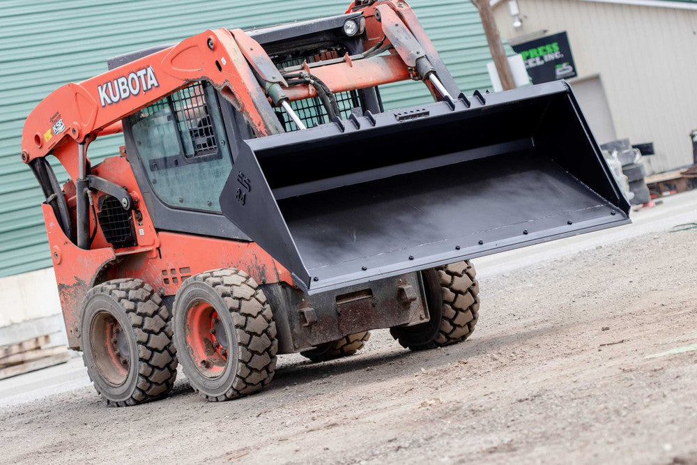 Express Steel | Smooth Bucket | Model Heavy Duty 84" | SKU ES-HDSB-0084 | Capacity 0.73 Cubic Yard | Durable American-Made Steel | Horsepower Up to 70 HP | For Skid Steers