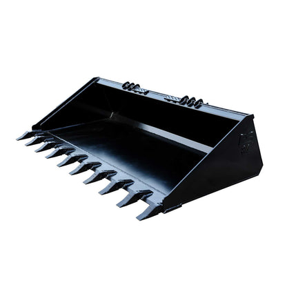 Express Steel Heavy Duty Tooth Bucket | SKU ES-HDTB-0084 | Width 84" | Hydraulic Flow 15–25 GPM | For Skid Steers