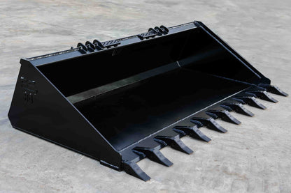 Express Steel Heavy Duty Tooth Bucket | SKU ES-HDTB-0084 | Width 84" | Hydraulic Flow 15–25 GPM | For Skid Steers