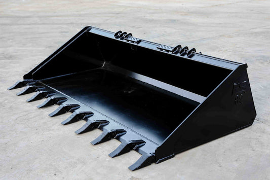Express Steel Heavy Duty Tooth Bucket | SKU ES-HDTB-0084 | Width 84" | Hydraulic Flow 15–25 GPM | For Skid Steers