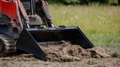 Express Steel Heavy Duty Tooth Bucket | SKU ES-HDTB-0084 | Width 84" | Hydraulic Flow 15–25 GPM | For Skid Steers