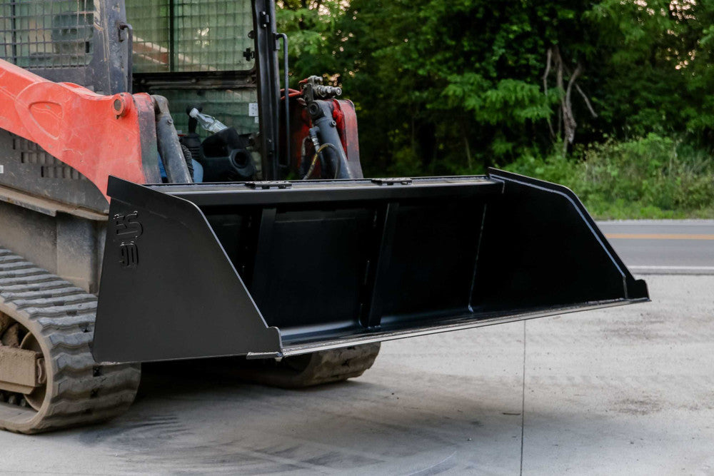 Express Steel | Snow/Mulch Bucket | SKU ES-STSMB-0090 | Width 90" | Capacity 1.24 Cubic Yards | Weight 620 lbs | Hydraulic Flow 0 To 25 GPM | For Skid Steers