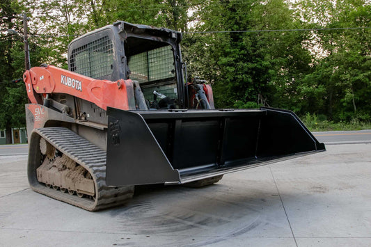 Express Steel | Snow/Mulch Bucket | SKU ES-STSMB-0090 | Width 90" | Capacity 1.24 Cubic Yards | Weight 620 lbs | Hydraulic Flow 0 To 25 GPM | For Skid Steers