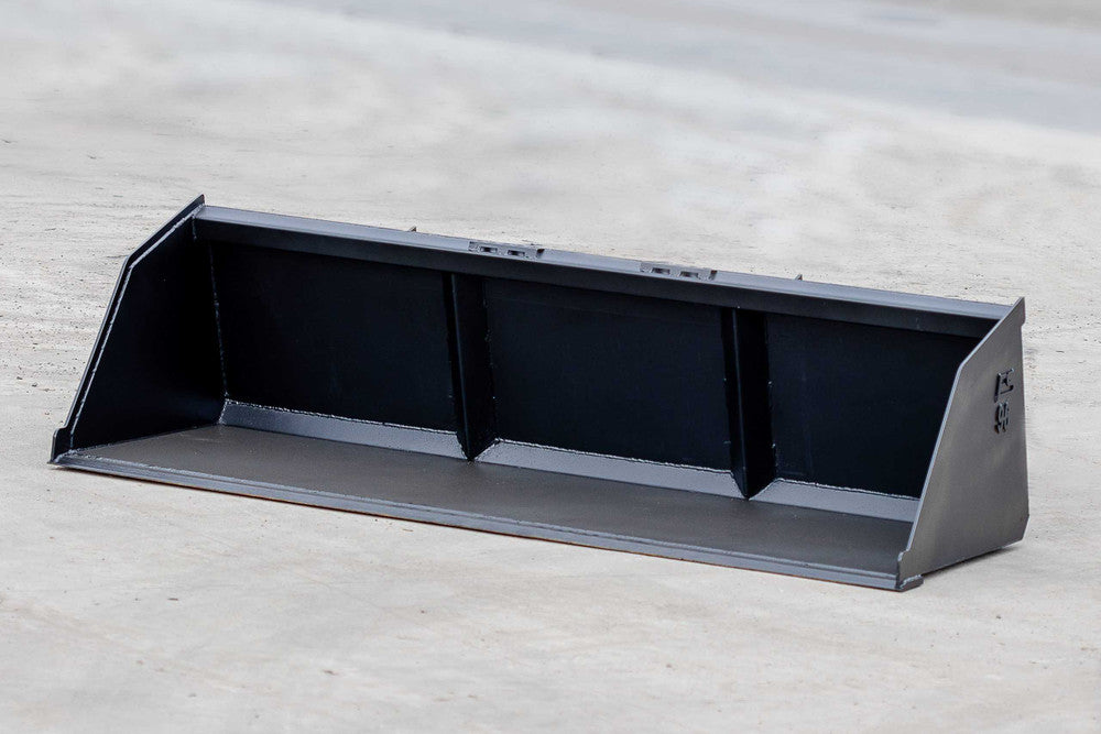 Express Steel | Snow/Mulch Bucket | SKU ES-STSMB-0096 | Width 96" | Capacity 1.28 Cubic Yards | Hydraulic Flow 15 To 25 GPM | For Skid Steers