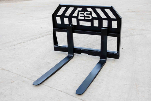Express Steel Heavy Duty Pallet Forks | SKU ES60250-X | Fork Length 36"–60" | Frame Width 45.5" | Hydraulic Flow 15–25 GPM | For Skid Steers