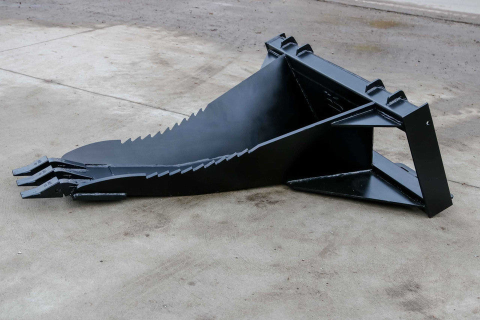 Express Steel | Heavy Duty Stump Bucket | SKU ES-HDSB-0000 | Width 19" | Hydraulic Flow 0 To 25 GPM | For Skid Steers