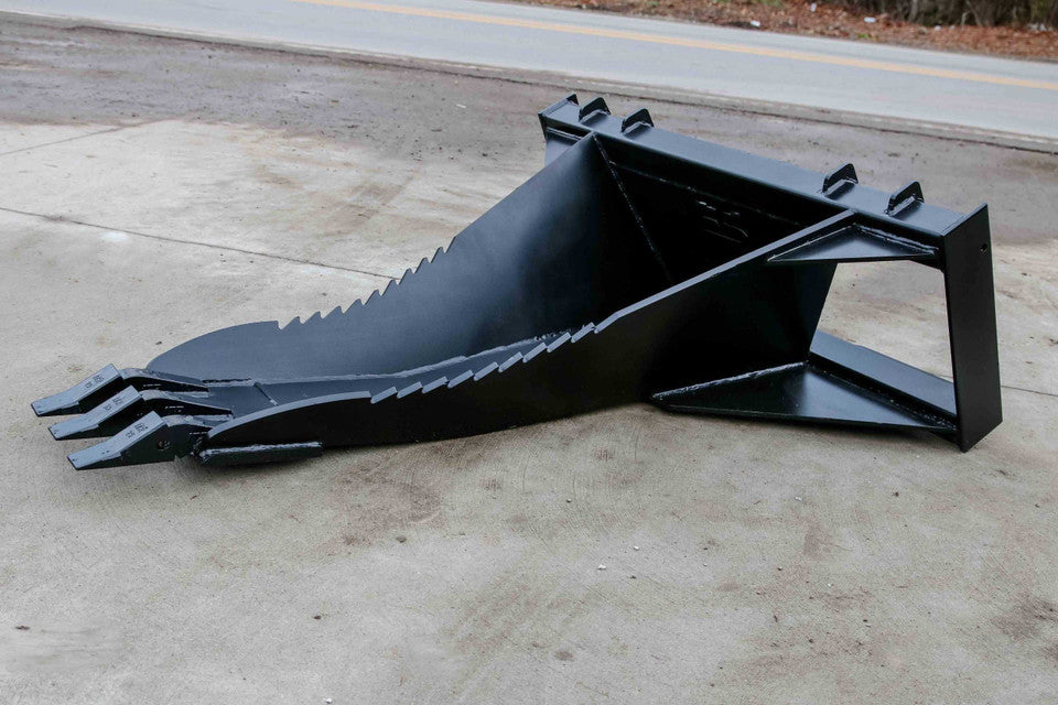 Express Steel | Heavy Duty Stump Bucket | SKU ES-HDSB-0000 | Width 19" | Hydraulic Flow 0 To 25 GPM | For Skid Steers