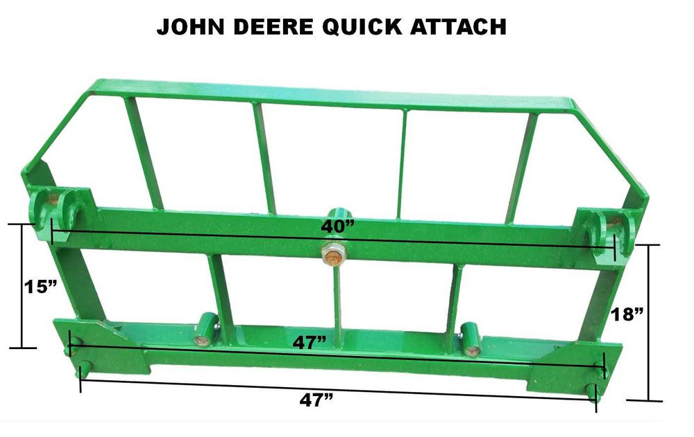Express Steel | Hay Bale Spear & Pallet Forks Combo | SKU 82 | Widths 36" To 48" | Hydraulic Flow 10 To 25 GPM | For Loaders