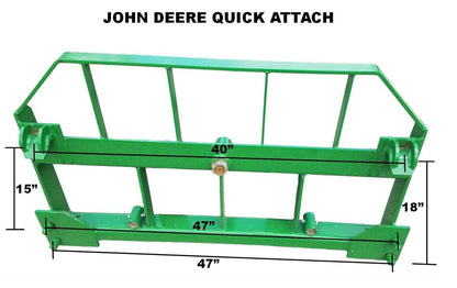 Express Steel | Hay Bale Spear & Pallet Forks Combo | SKU 82 | Widths 36" To 48" | Hydraulic Flow 10 To 25 GPM | For Loaders