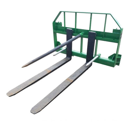 Express Steel | Hay Bale Spear & Pallet Forks Combo | SKU 82 | Widths 36" To 48" | Hydraulic Flow 10 To 25 GPM | For Loaders