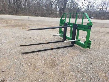 Express Steel | Hay Bale Spear & Pallet Forks Combo | SKU 82 | Widths 36" To 48" | Hydraulic Flow 10 To 25 GPM | For Loaders