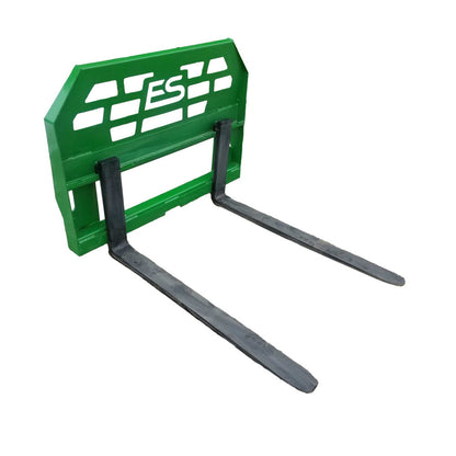 Express Steel Pallet Forks | SKU ES60210 | Fork Length 36"–48" | Frame Width 45.5" | John Deere Quick Attach | Horsepower 25–60 HP | For Compact Tractors
