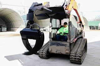 Express Steel Hydraulic Rotating Log Grapple | Opening Width 62" | 18-25 GPM | For Skid Steers