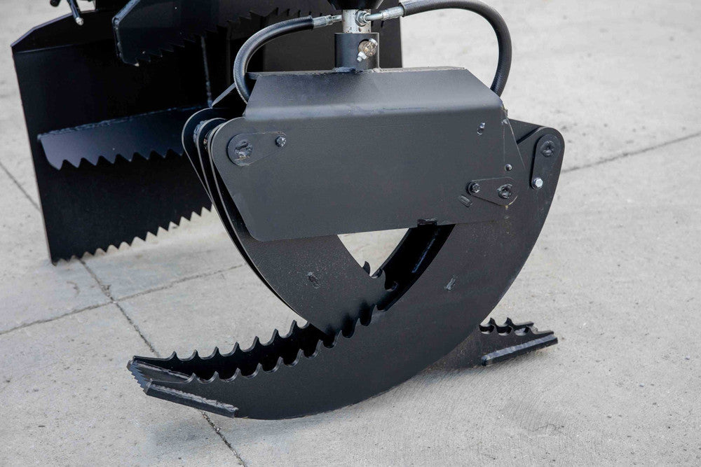 Express Steel | Mini Bobcat Log Grapple | SKU ES22650 | Opening Width 66" Max | Hydraulic Rotation | Hydraulic Flow Range 8 To 15 GPM | For Mini Skid Steers